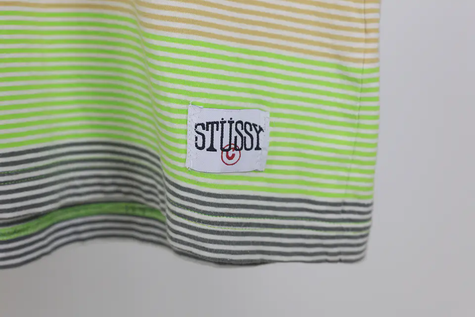 Vintage Stussy Striped Polo (Talla M) 2