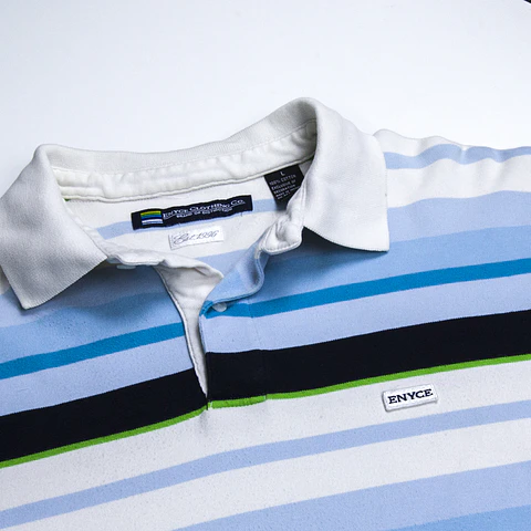 Enyce Clothing Co. Velour Striped Polo (Talla XL)