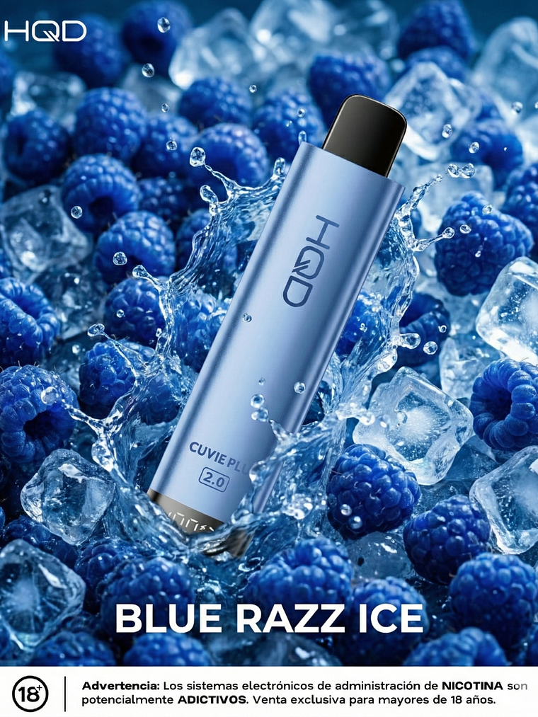 HQD Cuvie Plus 2.0 9000Puffs Blue Razz Ice 1
