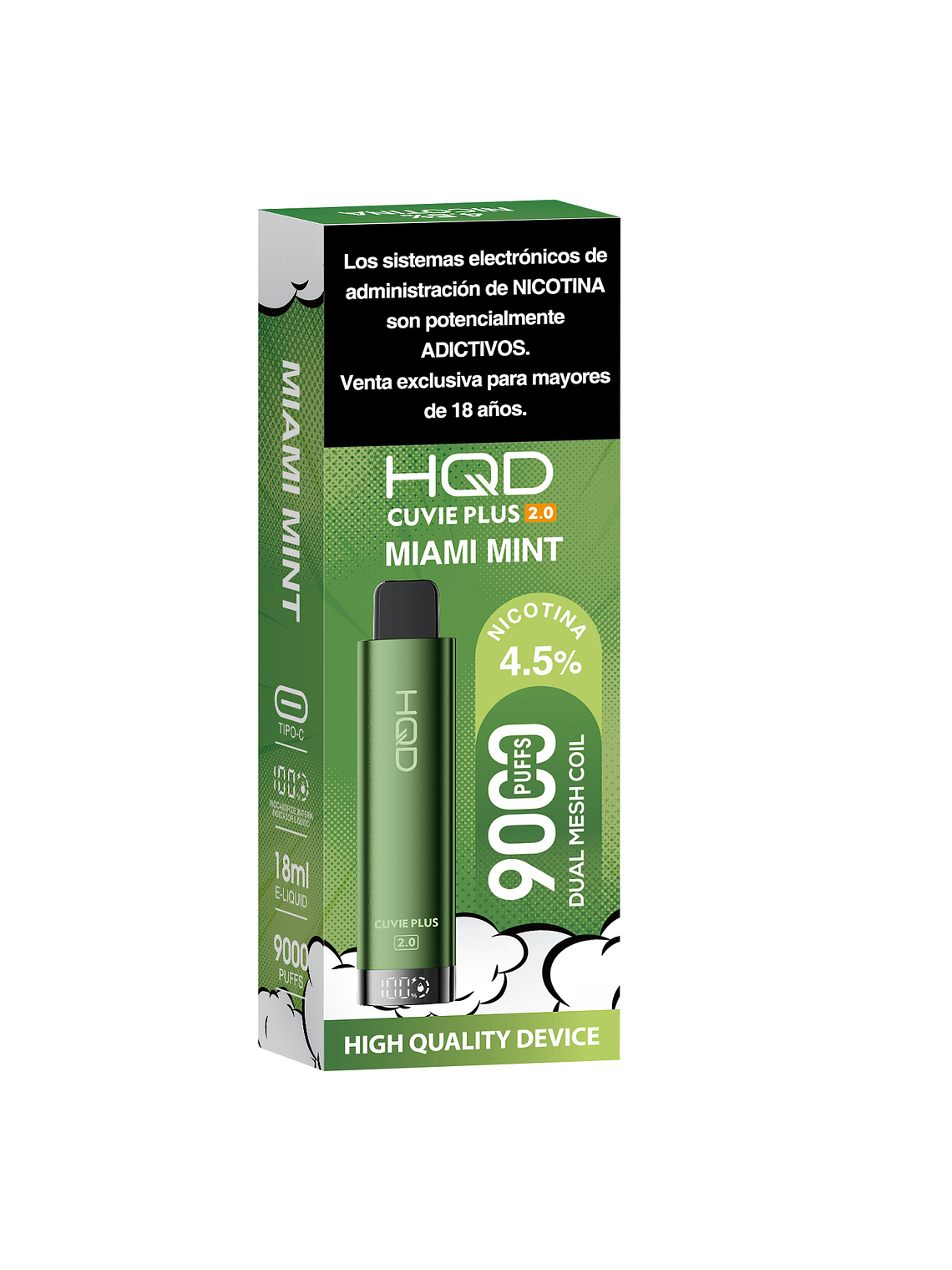 HQD Cuvie Plus 2.0 9000Puffs Miami Mint 2