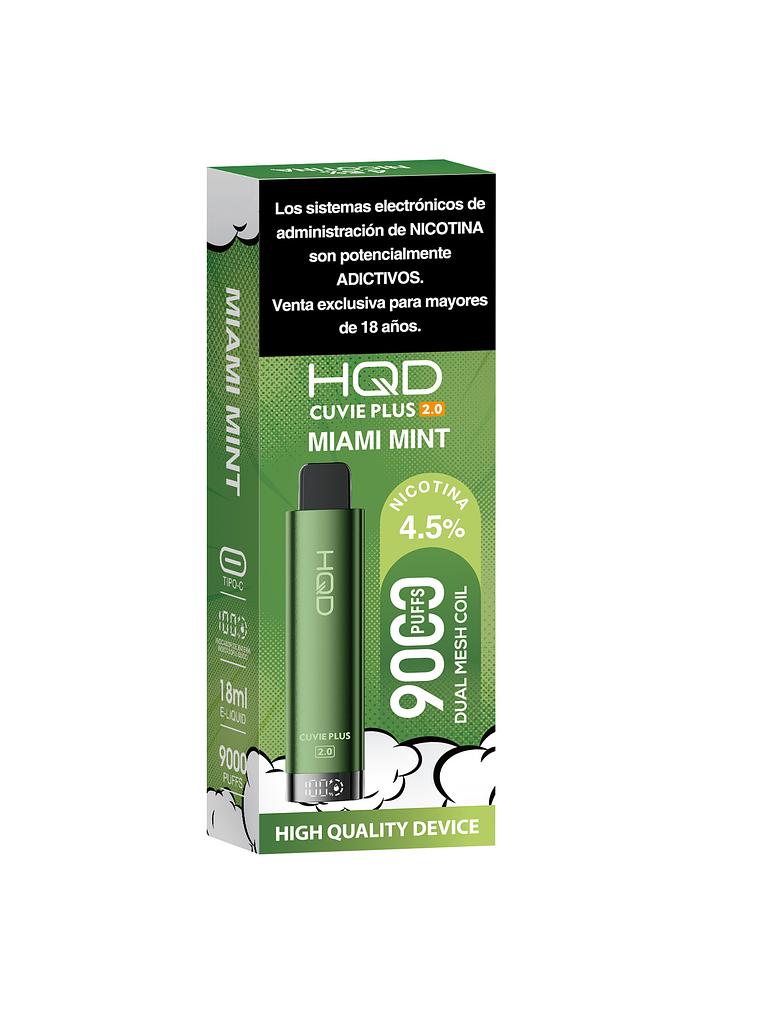 HQD Cuvie Plus 2.0 9000Puffs Miami Mint 2