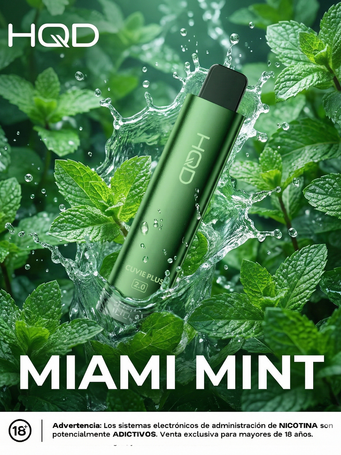 HQD Cuvie Plus 2.0 9000Puffs Miami Mint 1
