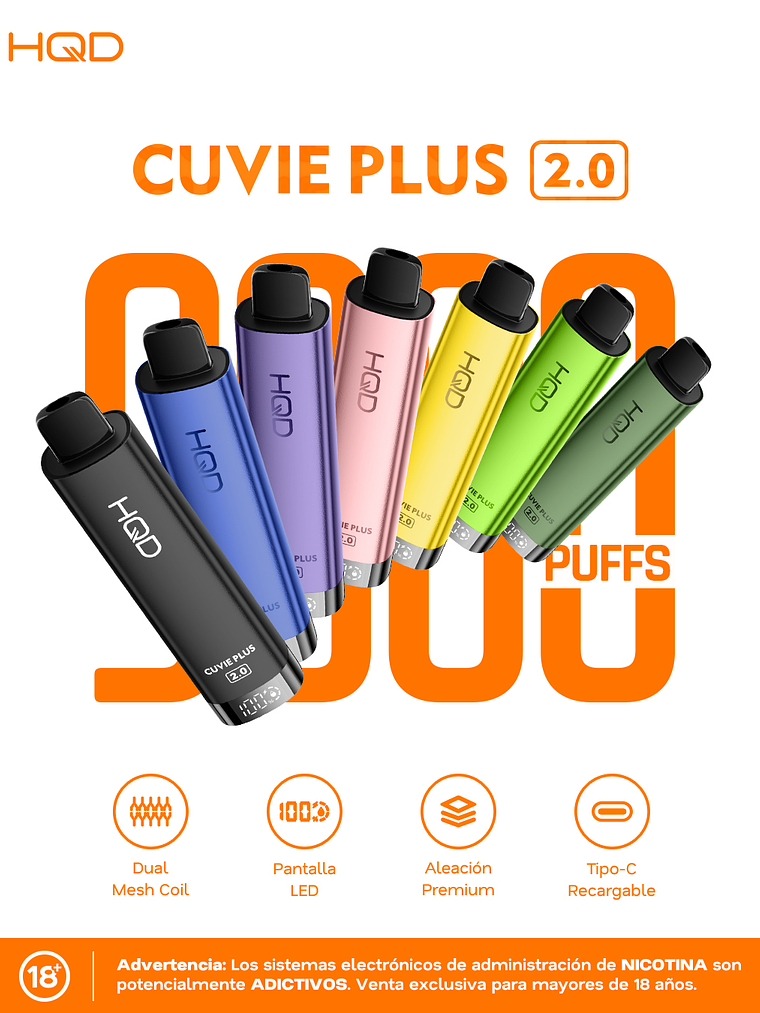 HQD Cuvie Plus 2.0 9000Puffs LUSH ICE 4