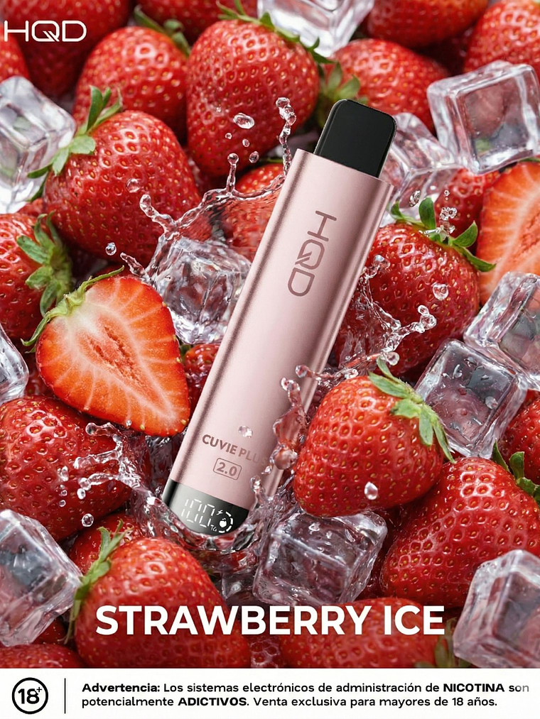 HQD Cuvie Plus 2.0 9000Puffs STRAWBERRY ICE 1