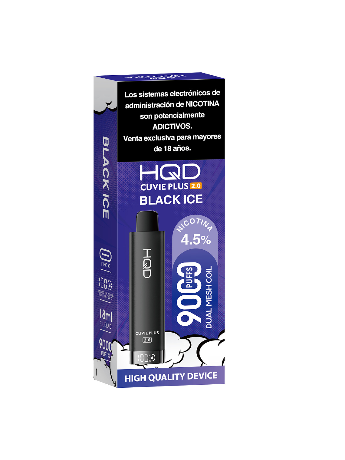 HQD Cuvie Plus 2.0 9000Puffs BLACK ICE 3