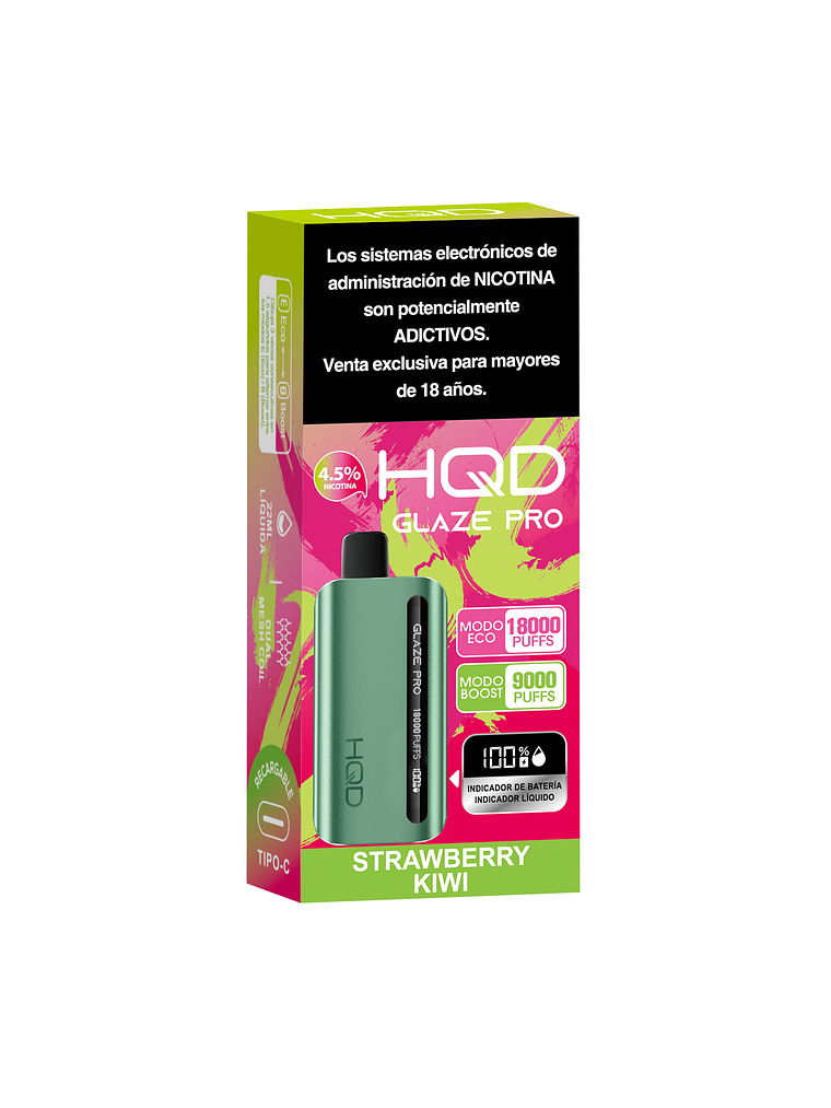 HQD Glaze Pro 18000 Puffs STRAWBERRY KIWI 3