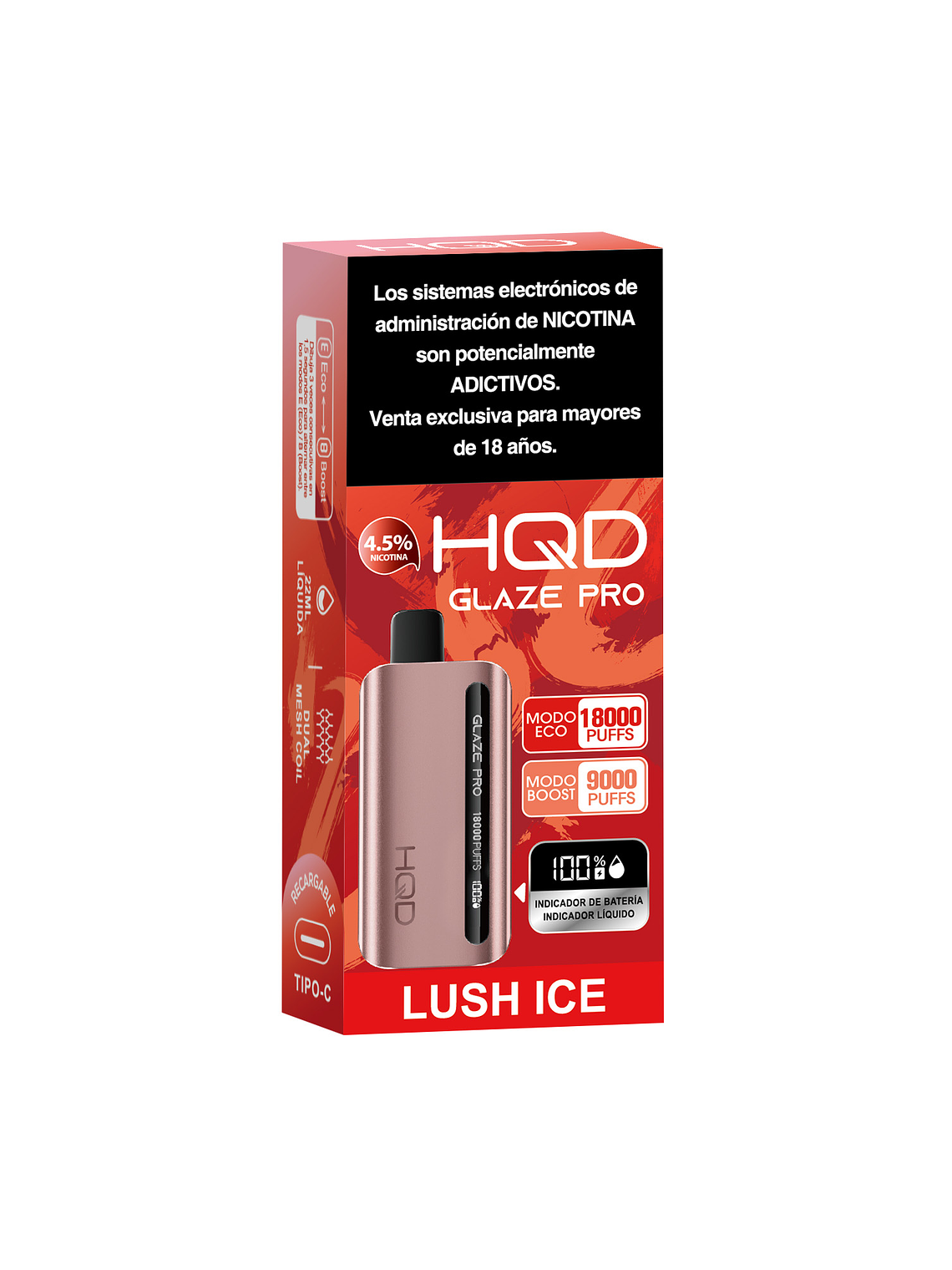 HQD Glaze Pro 18000 Puffs LUSH ICE 3