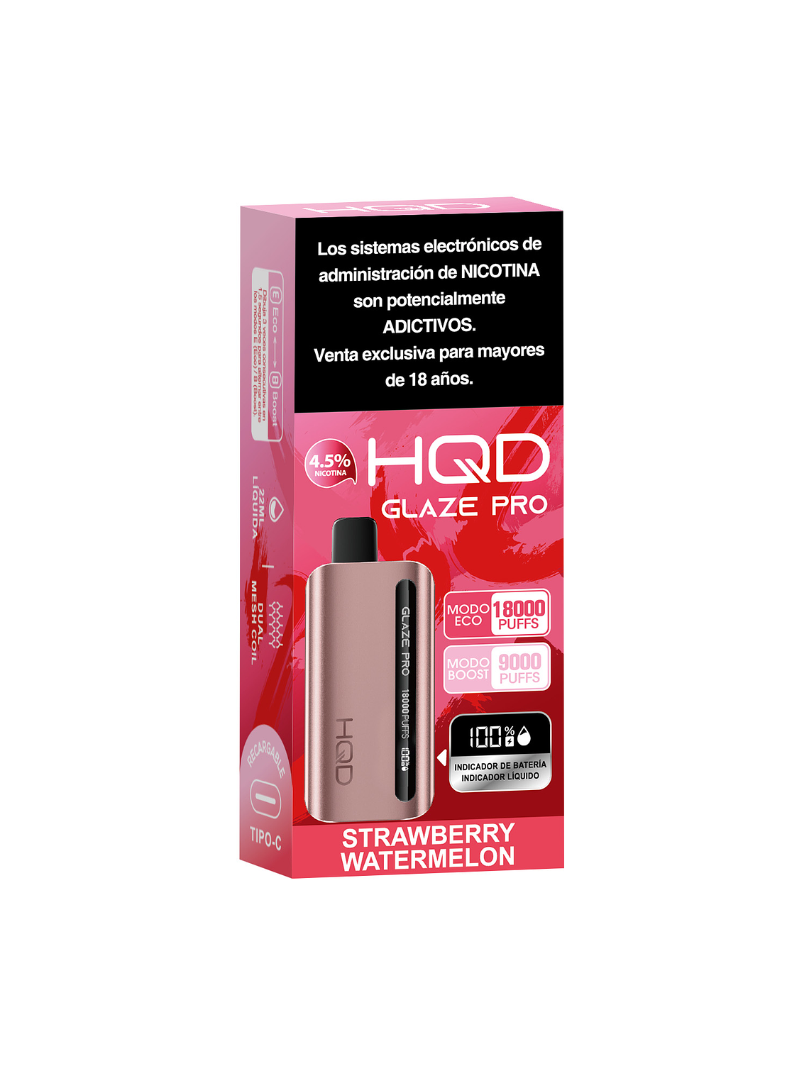 HQD Glaze Pro 18000 Puffs STRAWBERRY WATERMELON 3