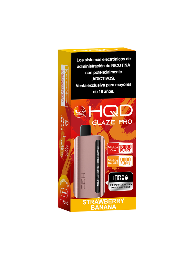 HQD Glaze Pro 18000 Puffs STRAWBERRY BANANA 3