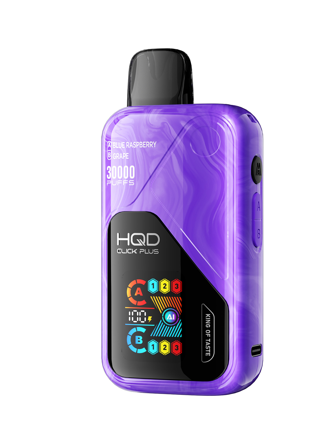 HQD Click Plus 30000 Puffs Blue Raspberry / Grape 2