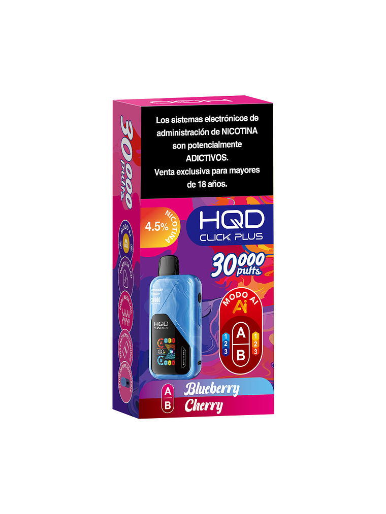 HQD Click Plus 30000 Puffs Blueberry / Cherry 3