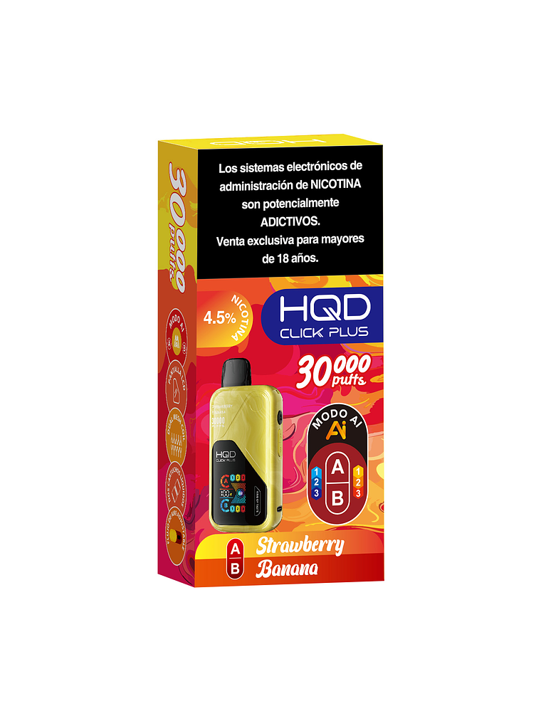 HQD Click Plus 30000 Puffs Strawberry / Banana 3