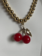Collar baño de oro guinda - Miniatura 2