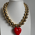 Collar baño de oro corazón