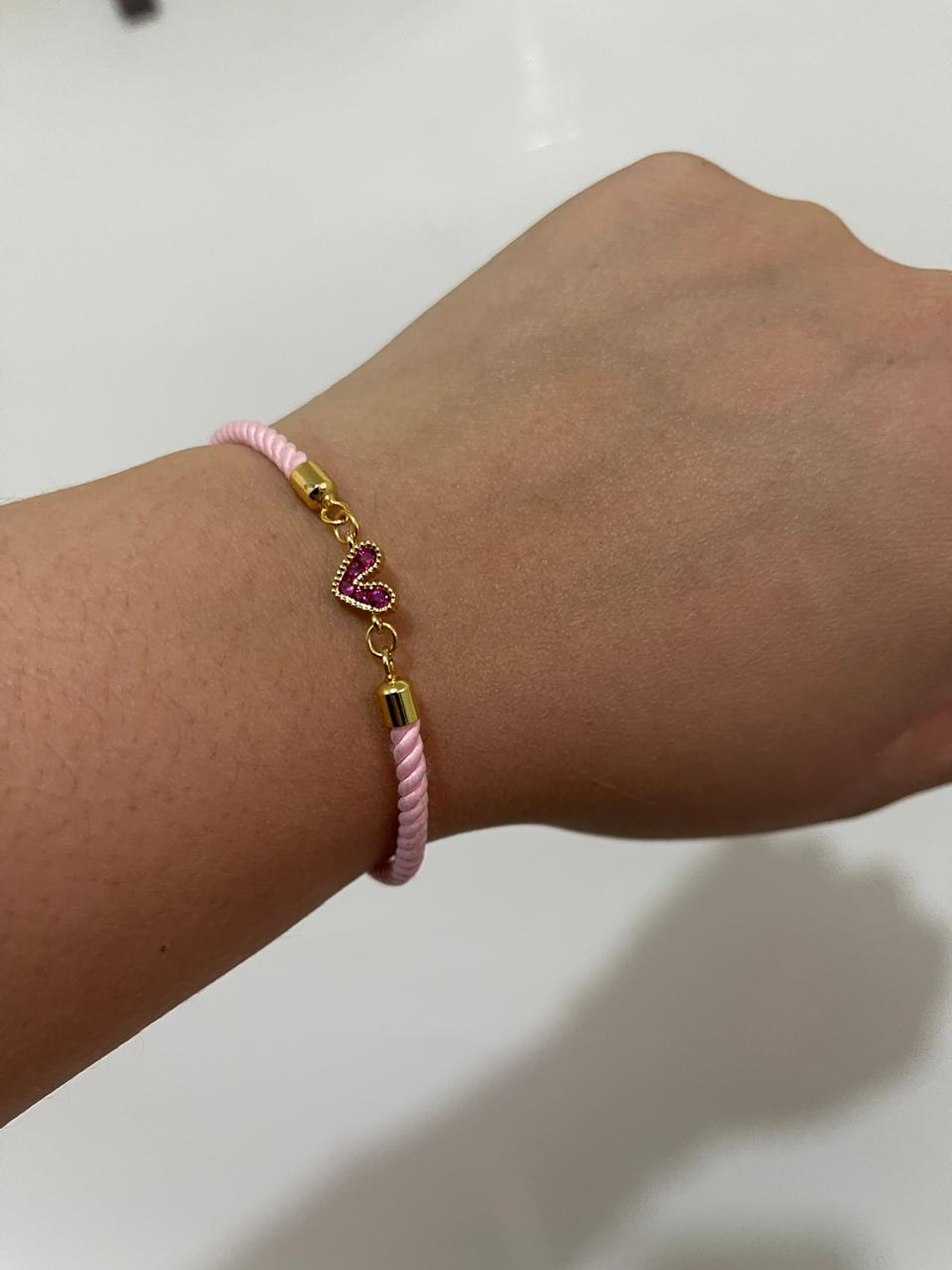 Pulsera cordon ajustable baño de oro 1