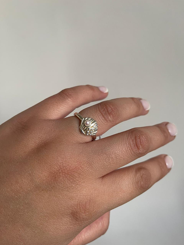 Anillo plata 925 concha 2