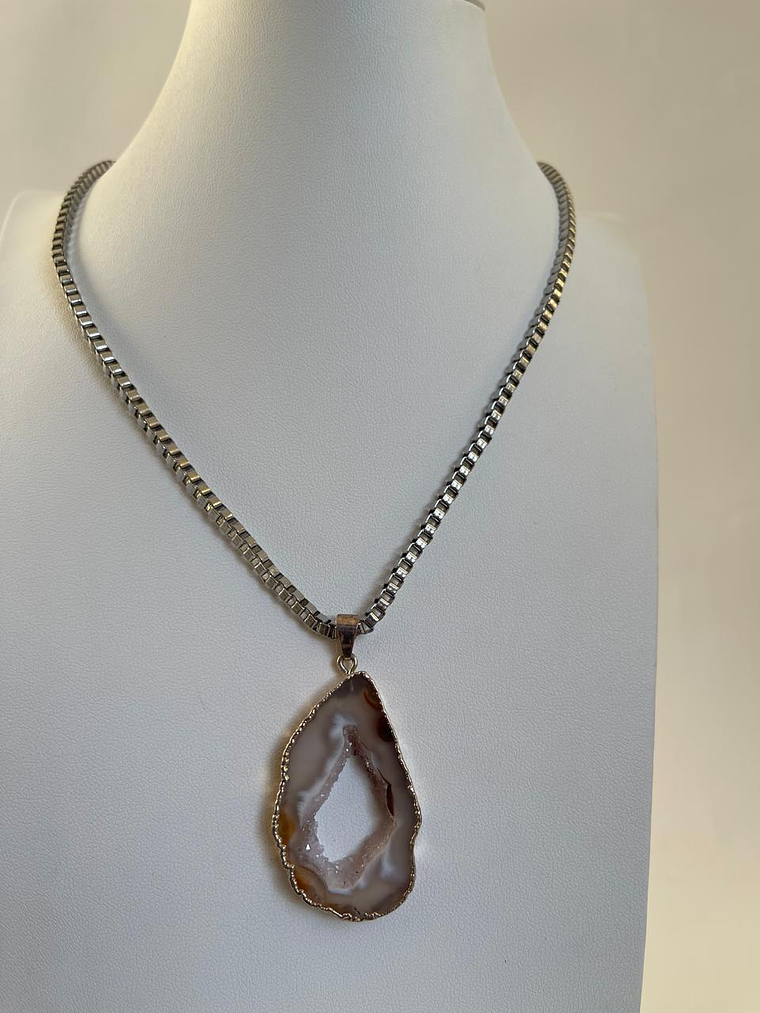 Cadena acero ágata 1