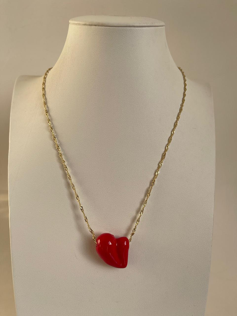 Cadena baño de oro corazón 1