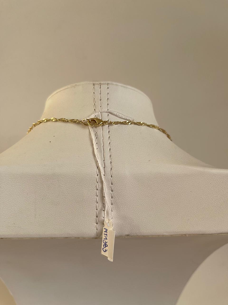 Cadena baño de oro corazón 2