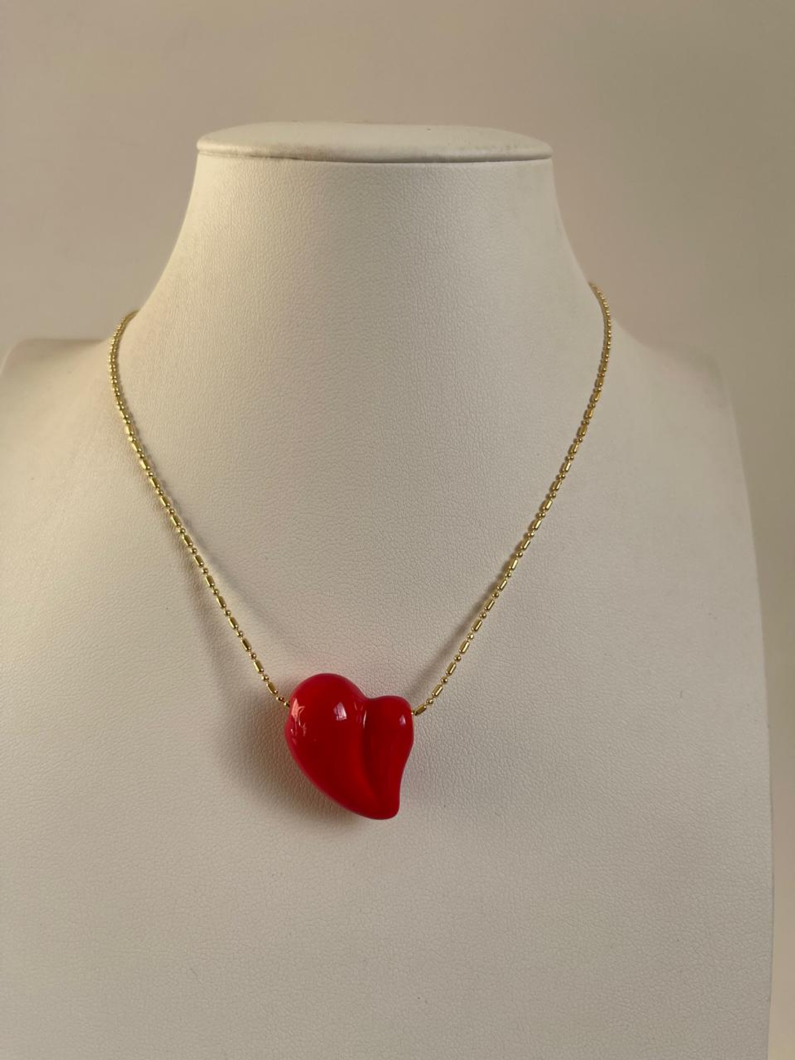 Cadena baño de oro corazón 1