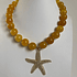 Collar piedra y estrella baño de oro