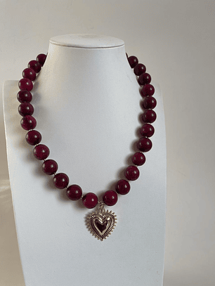 Collar baño de oro corazón