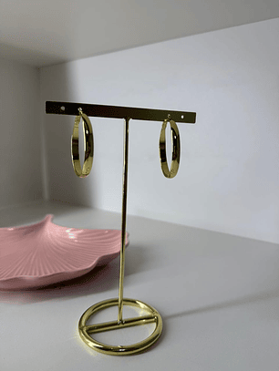 Argollas baño de oro 