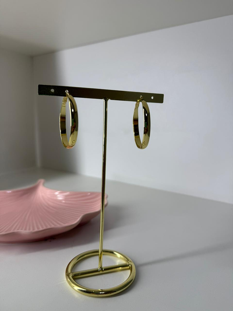 Argollas baño de oro  1