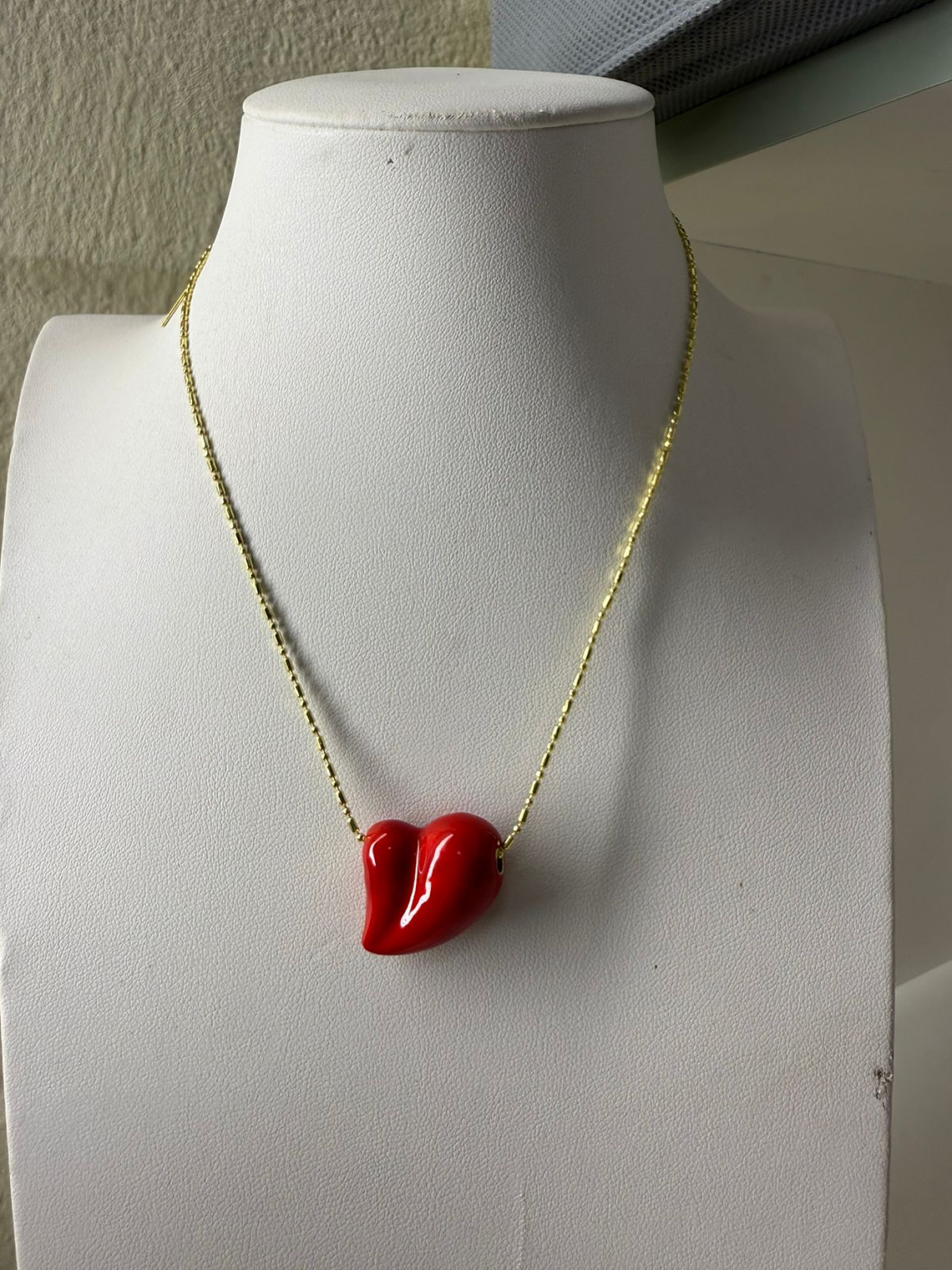 Cadena baño de oro corazón 3