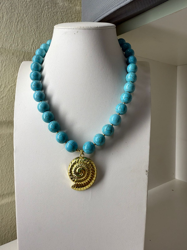 Collar piedra y caracola 1