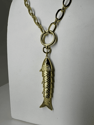Cadena baño de oro - pez dorado 