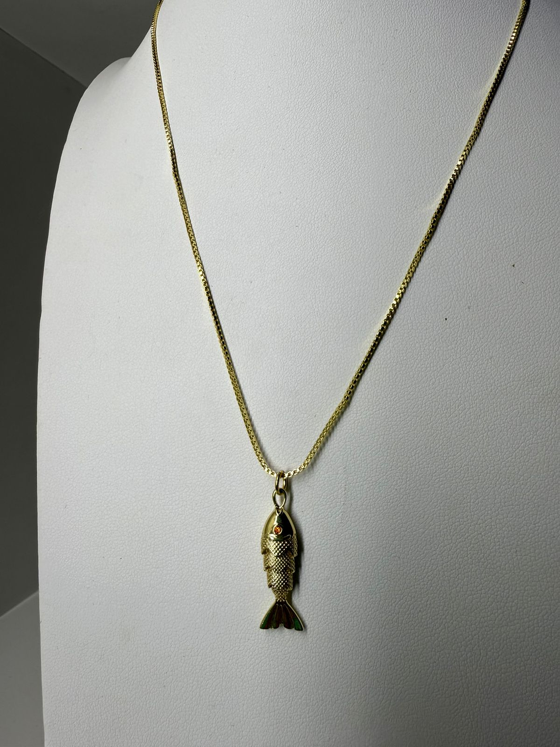 Cadena baño de oro - pez dorado medium 1