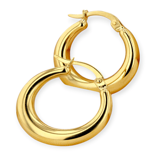 Aretes candongas Majeste Reina oro 18 kilates 