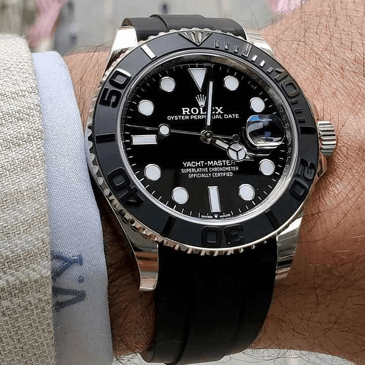 Yacht Master silver pulso silicona 1