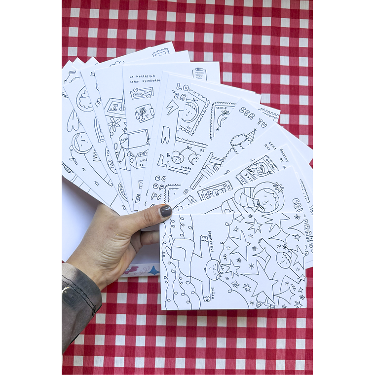 Postales Coloreables: 