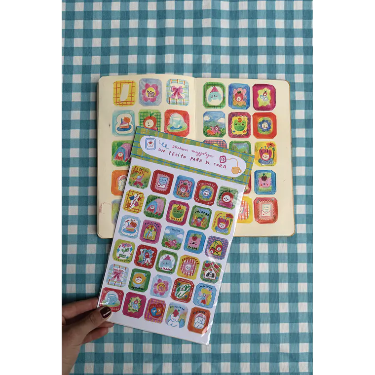 Stickers “Un Tecito para el Cora” ☕️💘 1