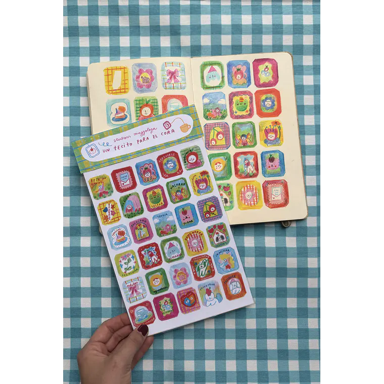 Stickers “Un Tecito para el Cora” ☕️💘 3