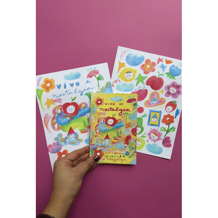 Mini Libro Coloreable “Vivo de nostalgia” ☁️ 1