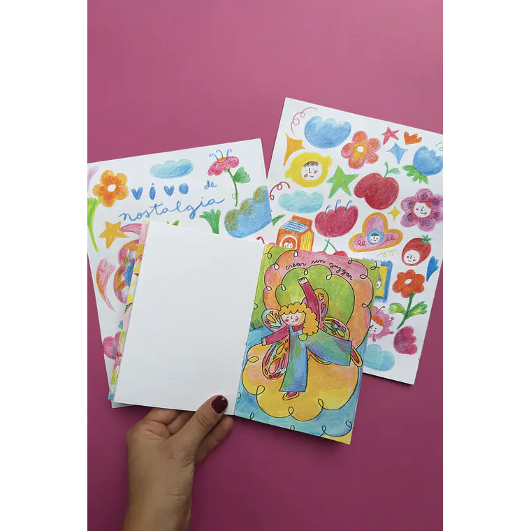 Mini Libro Coloreable “Vivo de nostalgia” ☁️ 4