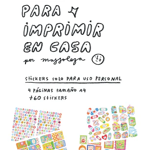 Stickers Majjoleza DIGITALES 💌🧚🏼‍♀️ Para Imprimir en Casa