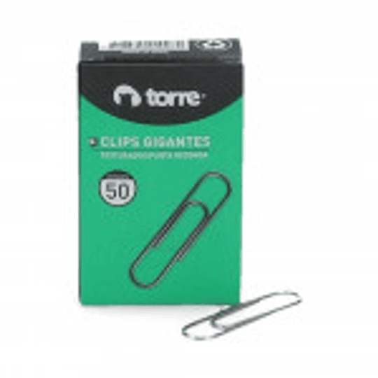 CLIPS METALICO N50 REDONDO 50 MM GIGANTE RANURADO 50 UN - TORRE