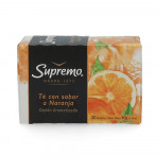 TE NEGRO CEYLAN CON SABOR NARANJA 20 BOLSAS - SUPREMO