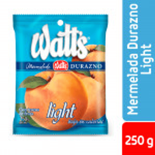 MERMELADA DURAZNO LIGHT 250 GR - WATTS