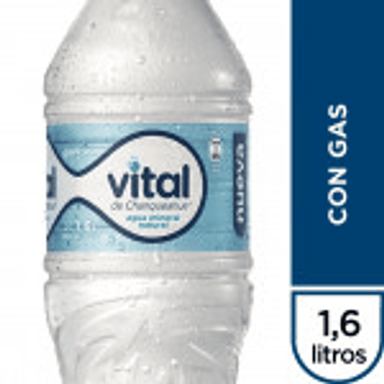 AGUA MINERAL CON GAS 1.6 LT - VITAL DE CHANQUEAHUE