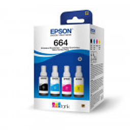 PACK BOTELLAS T6645204P NEGRO CIAN MAGENTA AMARILLO HASTA 4500 / 7500 PAGINAS - EPSON