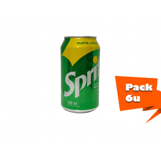 Lata Sprite 350 ml x 6u