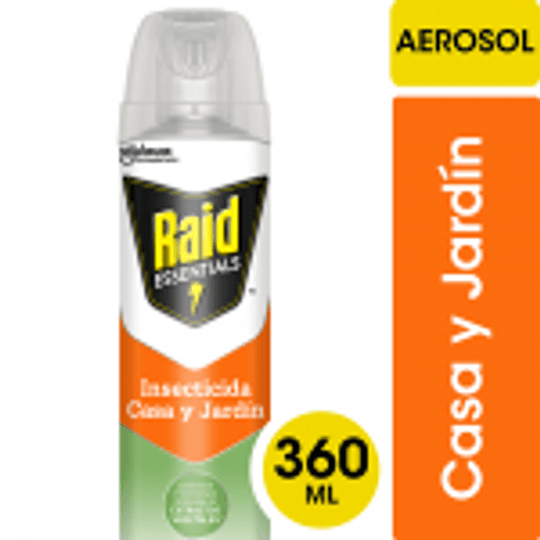 INSECTICIDA ESSENTIALS CASA Y JARDIN 360 ML - RAID