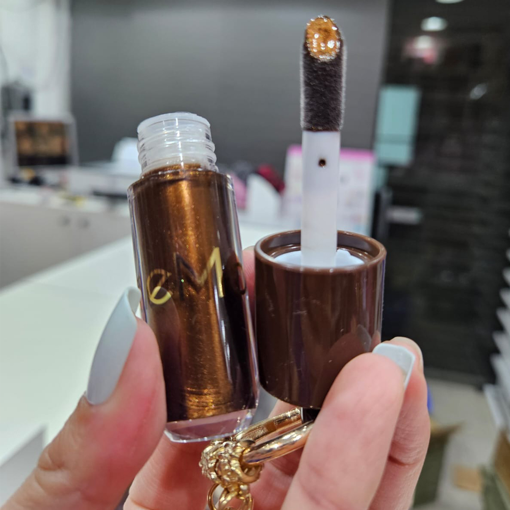 Labial Llavero Metalizado Tono Cáfe 4