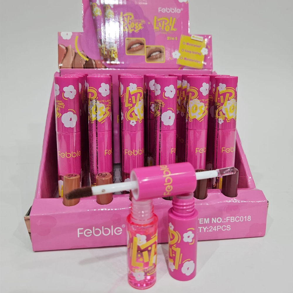 2en1 Labial + Brillo Febble Colores Cáfe 1