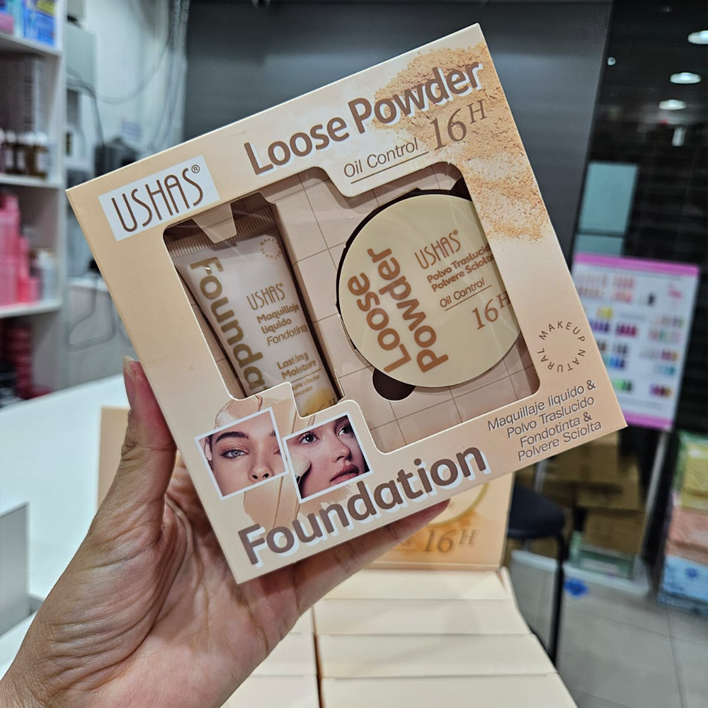 Set Base + Polvo Compacto Ushas 1